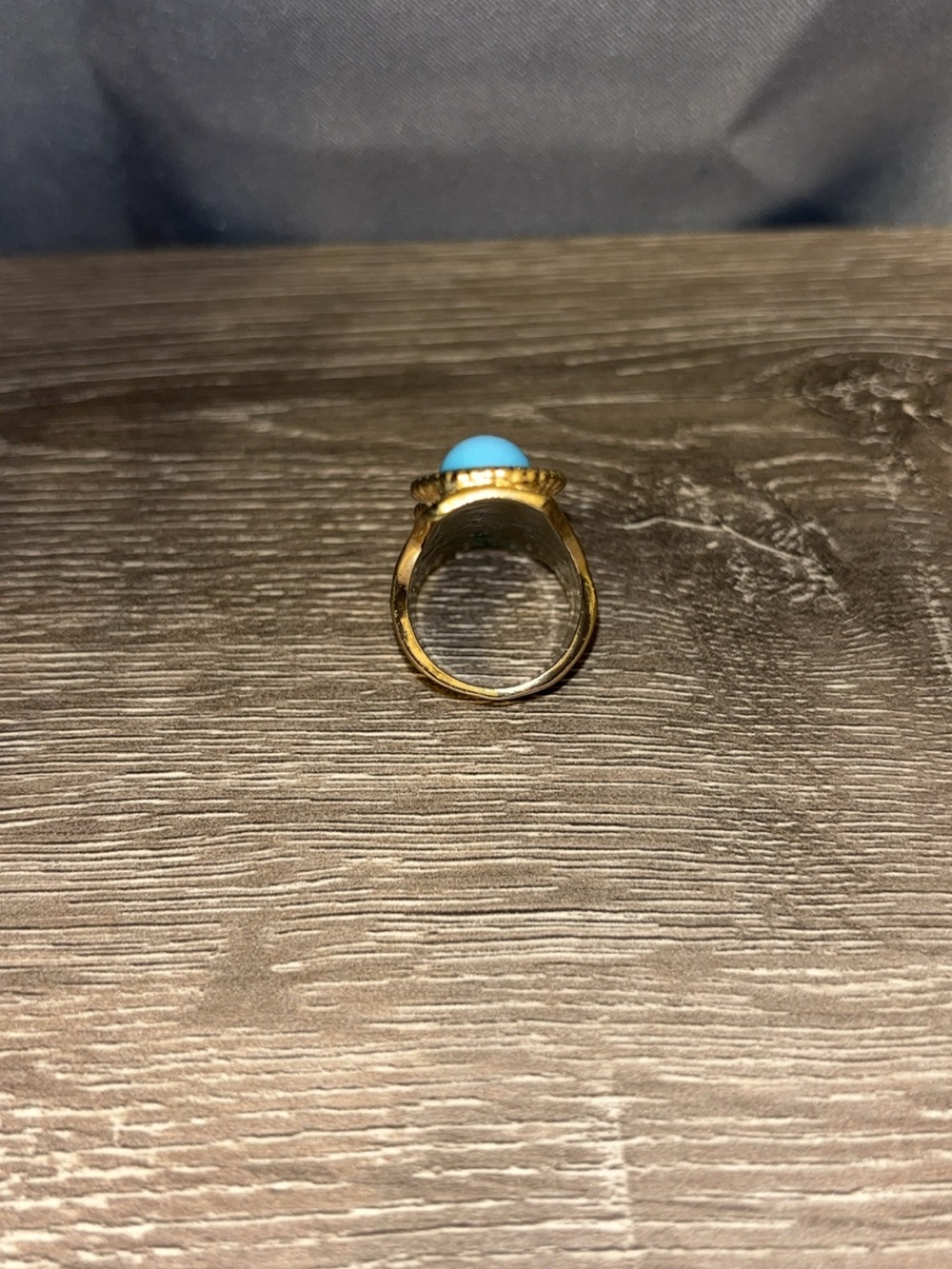 Sam Edelman Gold-Tone Ring with Turquoise and Navy Cabochons - Picture 5 of 7